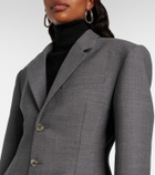 Wardrobe.NYC Peplum virgin wool blazer