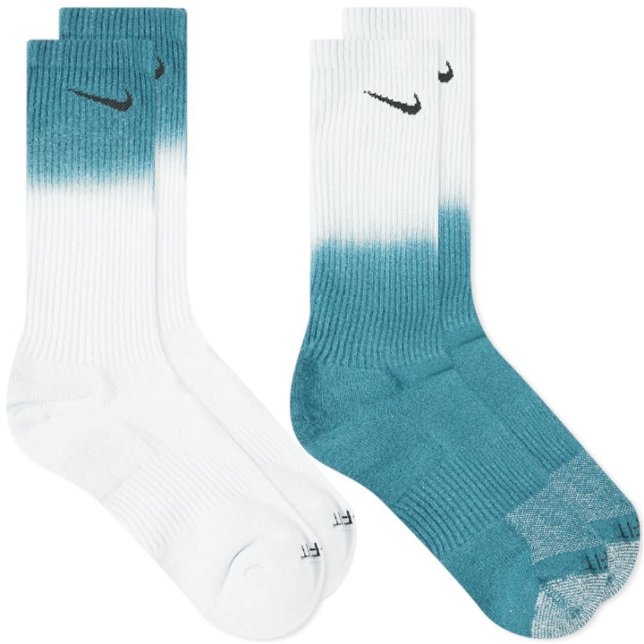 Photo: Nike Men's Everyday Plus Cushioned Crew Sock - 2 Pack in Multi