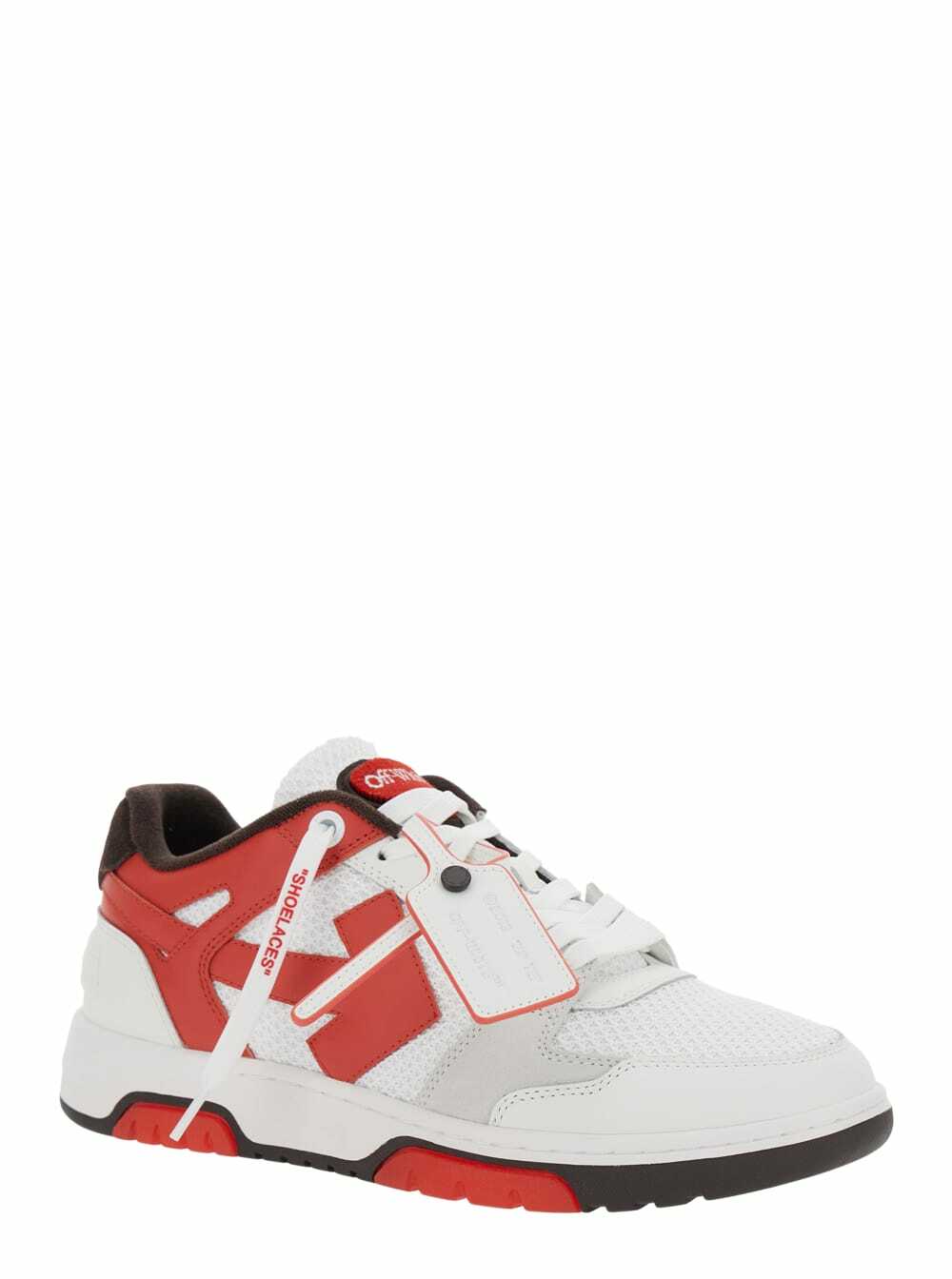 Off-White out Of Office Red Low Sneakers With Arrow Motif