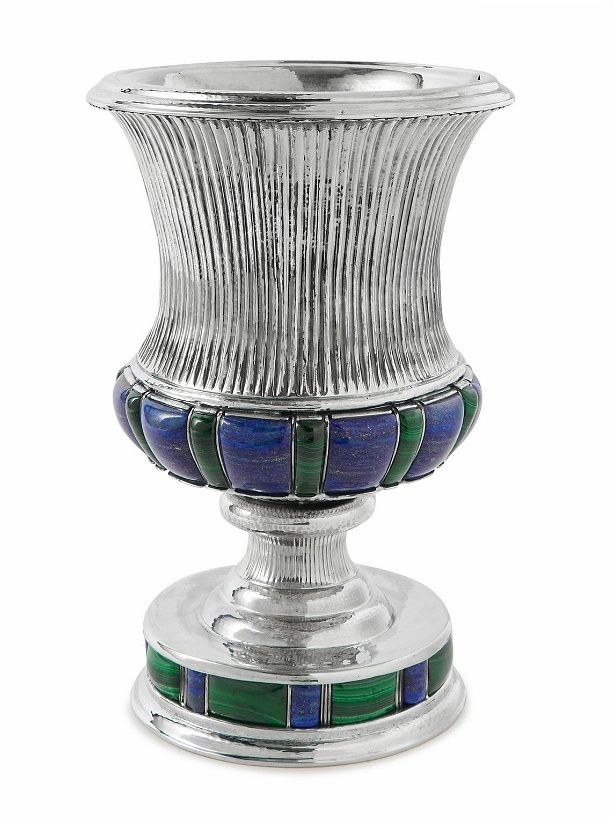 Photo: Buccellati - Doge Sterling Silver, Lapis Lazuli and Malachite Vase