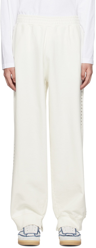Photo: MM6 Maison Margiela Off-White Studded Lounge Pants