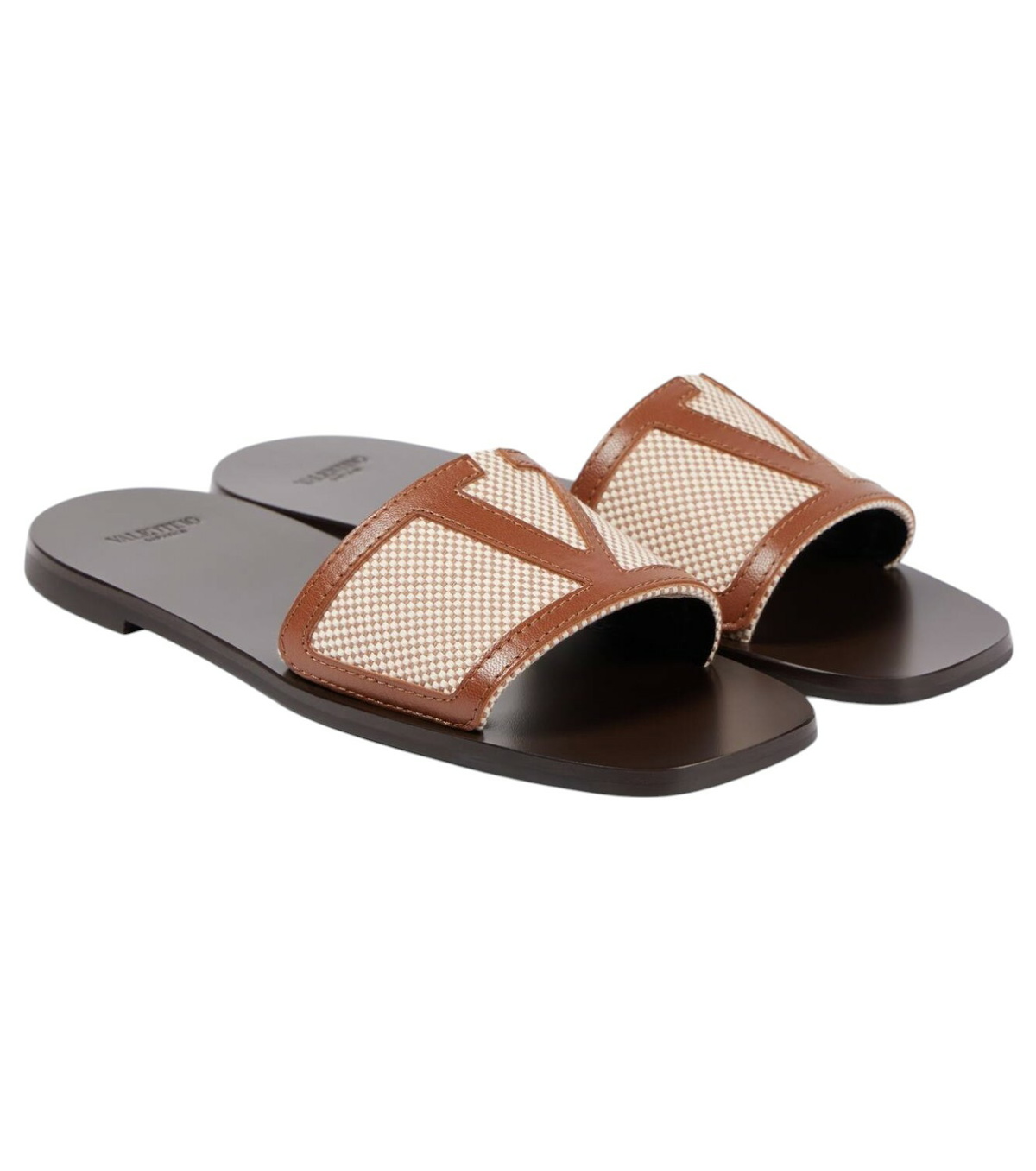 VT 2025 Cherryfic Leather Trimmed Slides Orange Sheepskin 286494