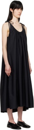 CO Black Gathered Halter Maxi Dress