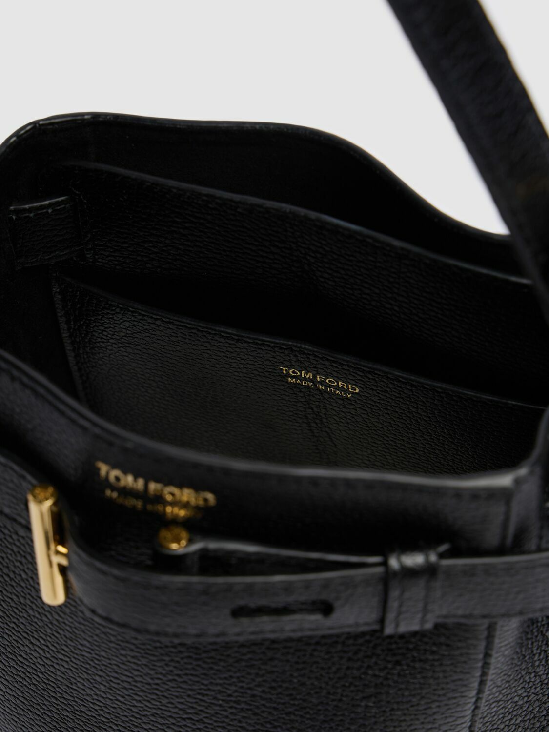 TOM FORD Mini Audrey Grain Leather Bucket Bag