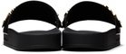 Moschino Black Lettering Logo Pool Slides