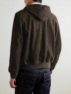 Mr P. - Suede Hoodie - Brown