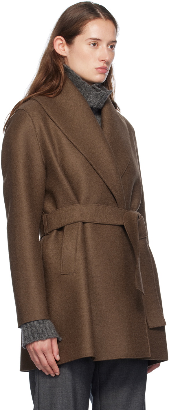 Harris Wharf London Brown Belted Jacket