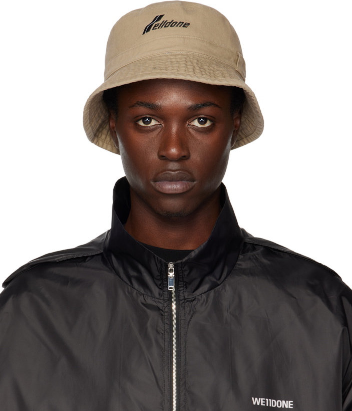 Photo: We11done Beige Washed WD Logo Bucket Hat