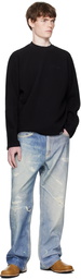 Represent Black Waffle Long Sleeve T-shirt