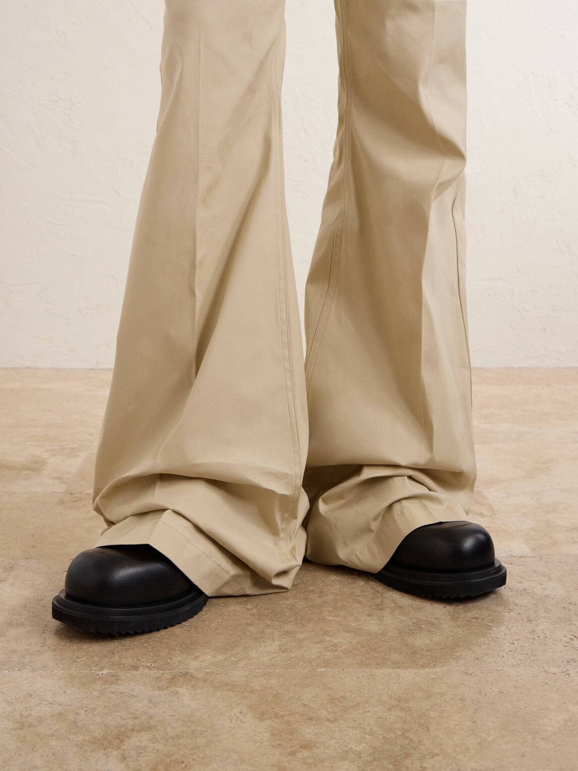 Rick Owens - Bolan Bootcut Organic Cotton-Blend Trousers - Neutrals