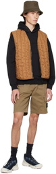 Stone Island Shadow Project Tan Quilted Vest