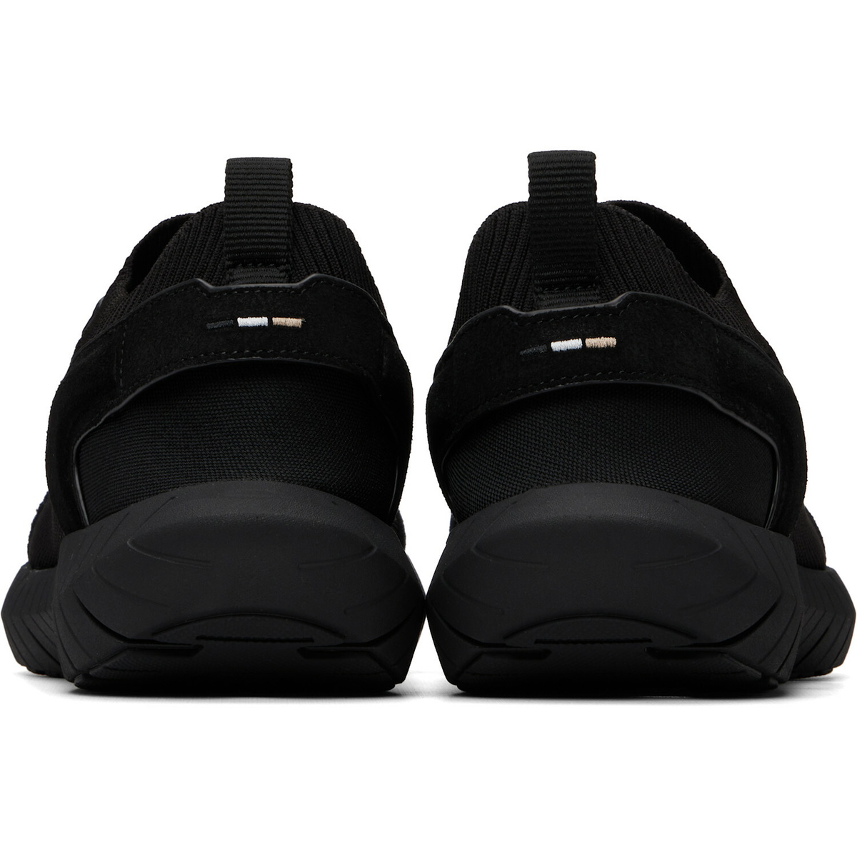 BOSS Black Suede Trims Sock Sneakers