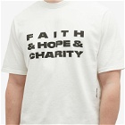 Magic Castles Men's Faith & Hope & Charity T-Shirt in Off White