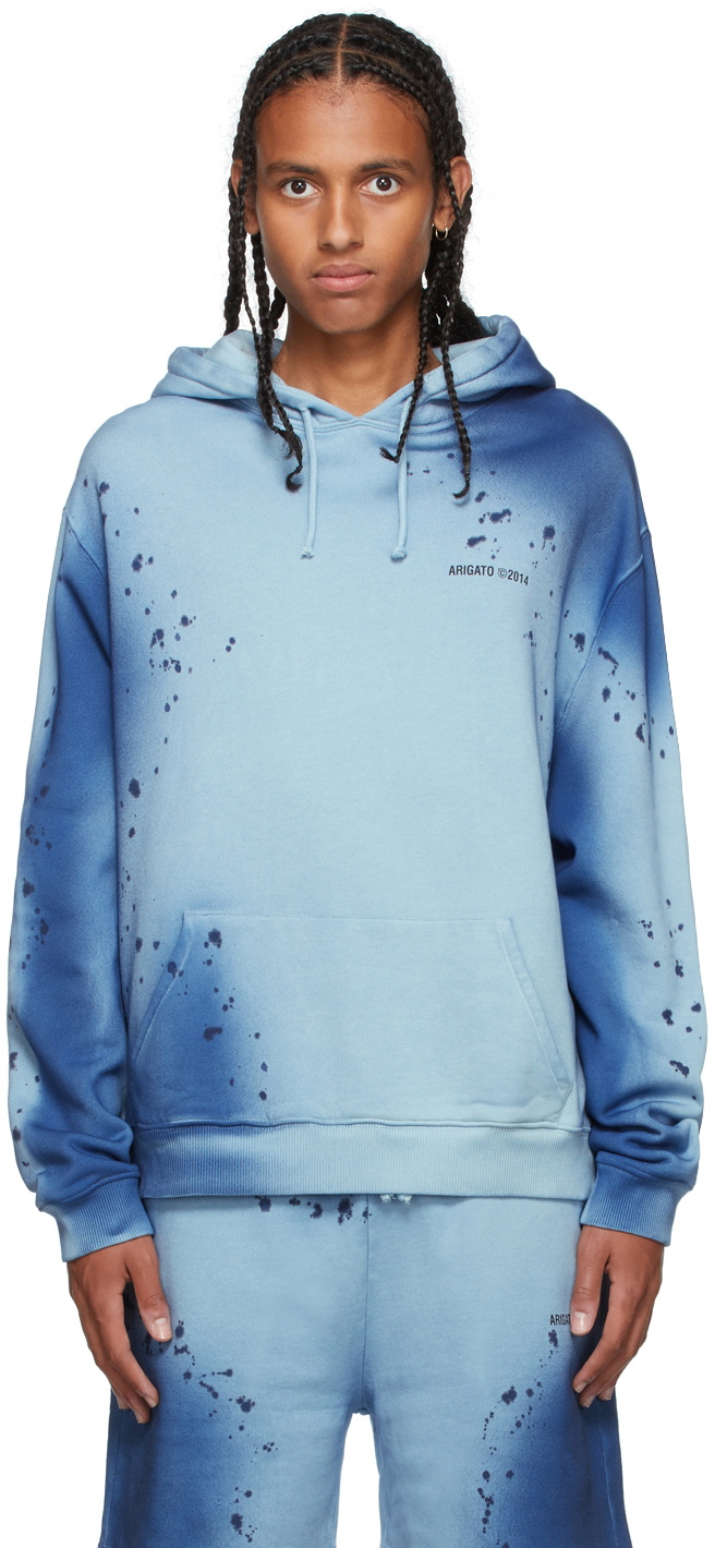 Axel Arigato SSENSE Exclusive Blue Spray London Hoodie Axel Arigato