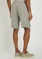 Brunello Cucinelli Bermuda Linen Shorts Khaki