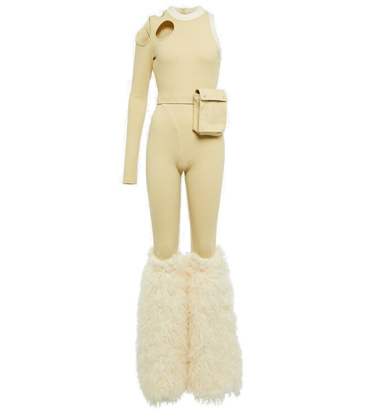 Photo: Didu Cutout fleece and faux shearling jumpsuit