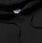 Vetements - Oversized Embroidered Fleece-Back Cotton-Jersey Hoodie - Men - Black