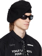 YOHJI YAMAMOTO Black Damaged Beret