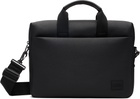 Hugo Black Stacked Logo Briefcase
