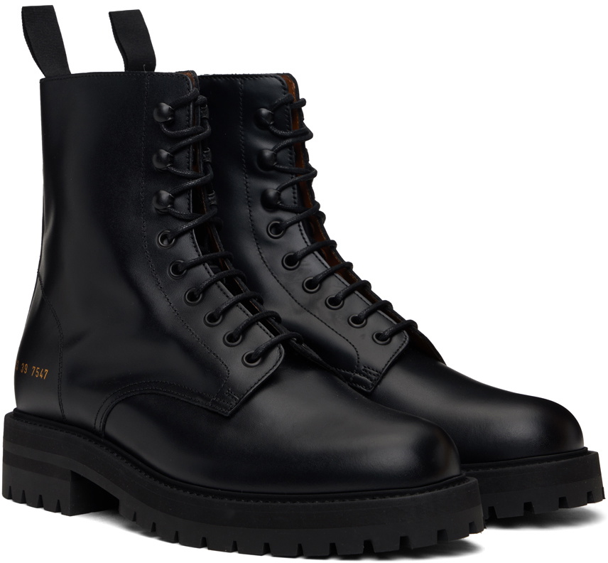 Common Projects Black Combat Boots
