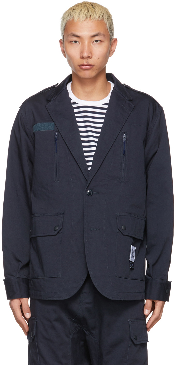 Fumito Ganryu Navy F-2 Lapelled Jacket Fumito Ganryu