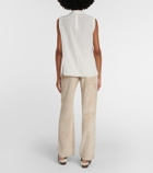 Brunello Cucinelli High-neck silk top