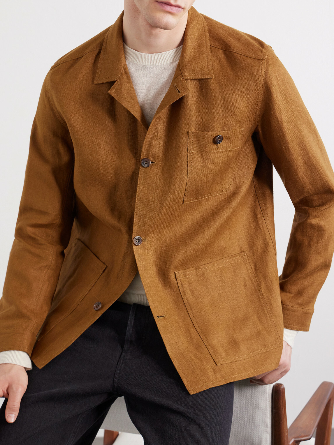 Anderson & Sheppard - Linen Jacket - Brown