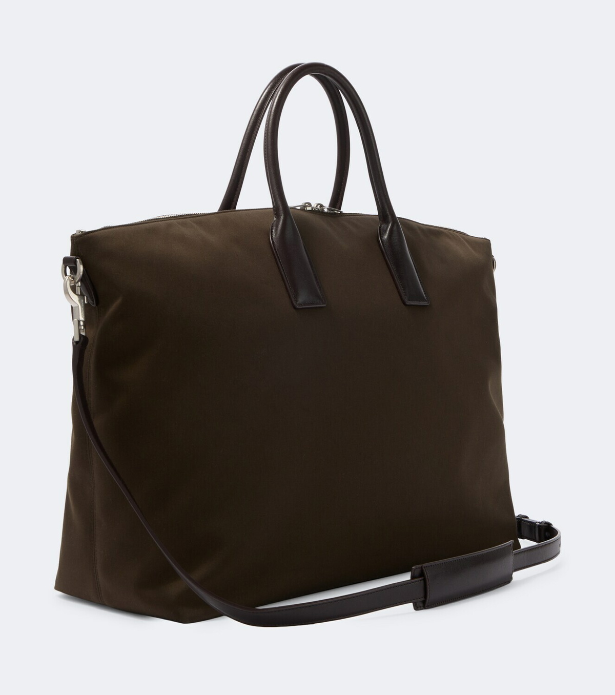 Saint Laurent Leather-trimmed canvas tote bag