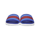 Stella McCartney Blue Logo Slides