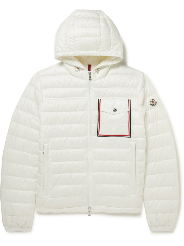 Photo: Moncler - Lihou Grosgrain-Trimmed Quilted Shell Hooded Down Jacket - Neutrals