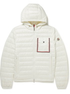 Moncler - Lihou Grosgrain-Trimmed Quilted Shell Hooded Down Jacket - Neutrals