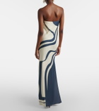 SIR Lilou strapless silk maxi dress