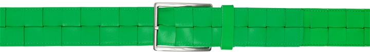 Photo: Bottega Veneta Green Maxi Intreccio Belt