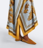 La DoubleJ Square printed silk twill kaftan