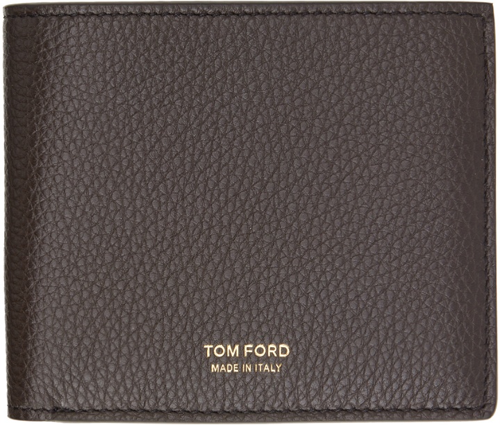 Photo: TOM FORD Brown Soft Grain Leather Bifold Wallet