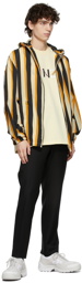 Kenzo Black & Yellow Bold Stripe Hooded Jacket