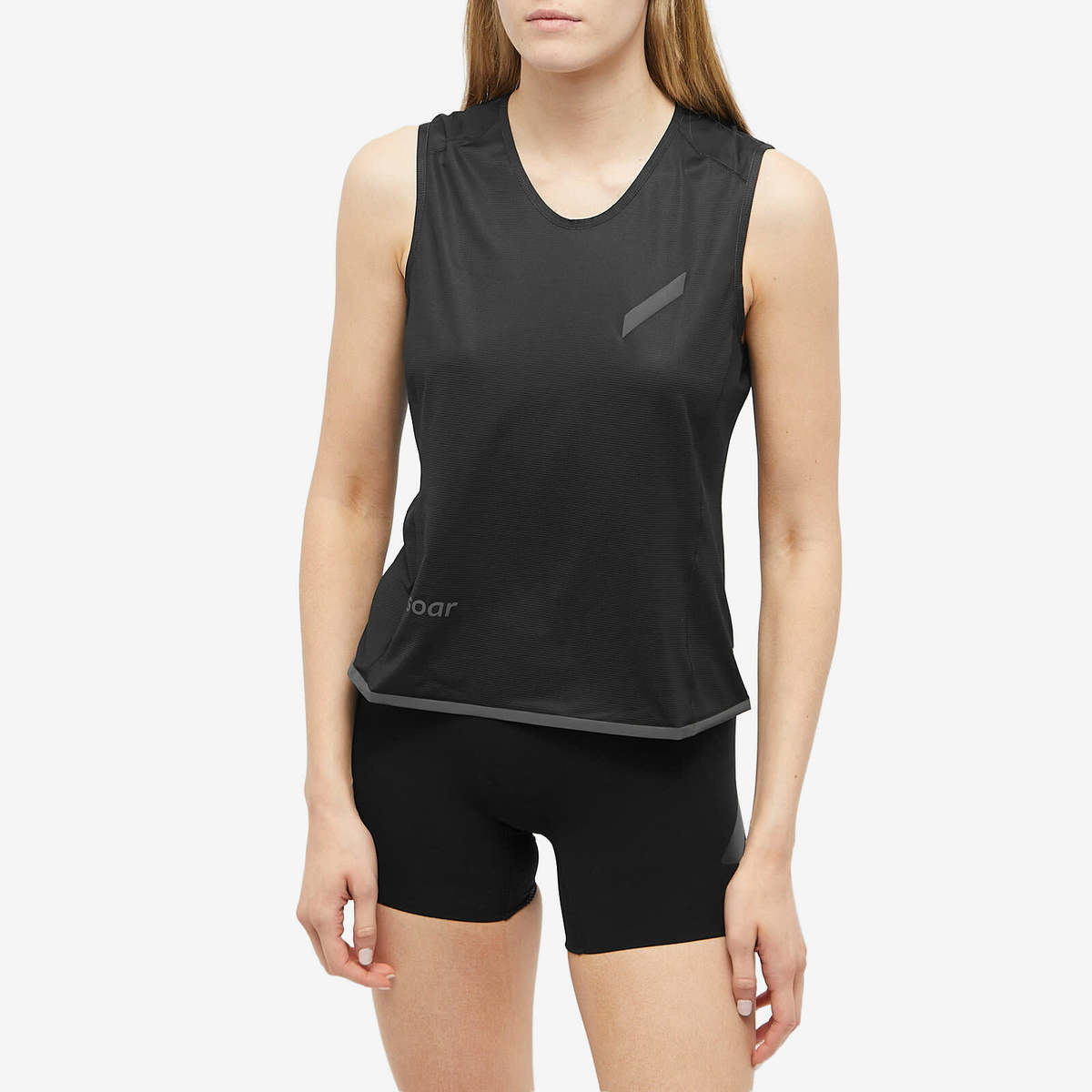 SOAR Women's Printed Singlet in Black Soar Running