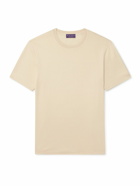 Ralph Lauren Purple label - Slim-Fit Logo-Embroidered Cotton and Silk-Blend Jersey T-Shirt - White