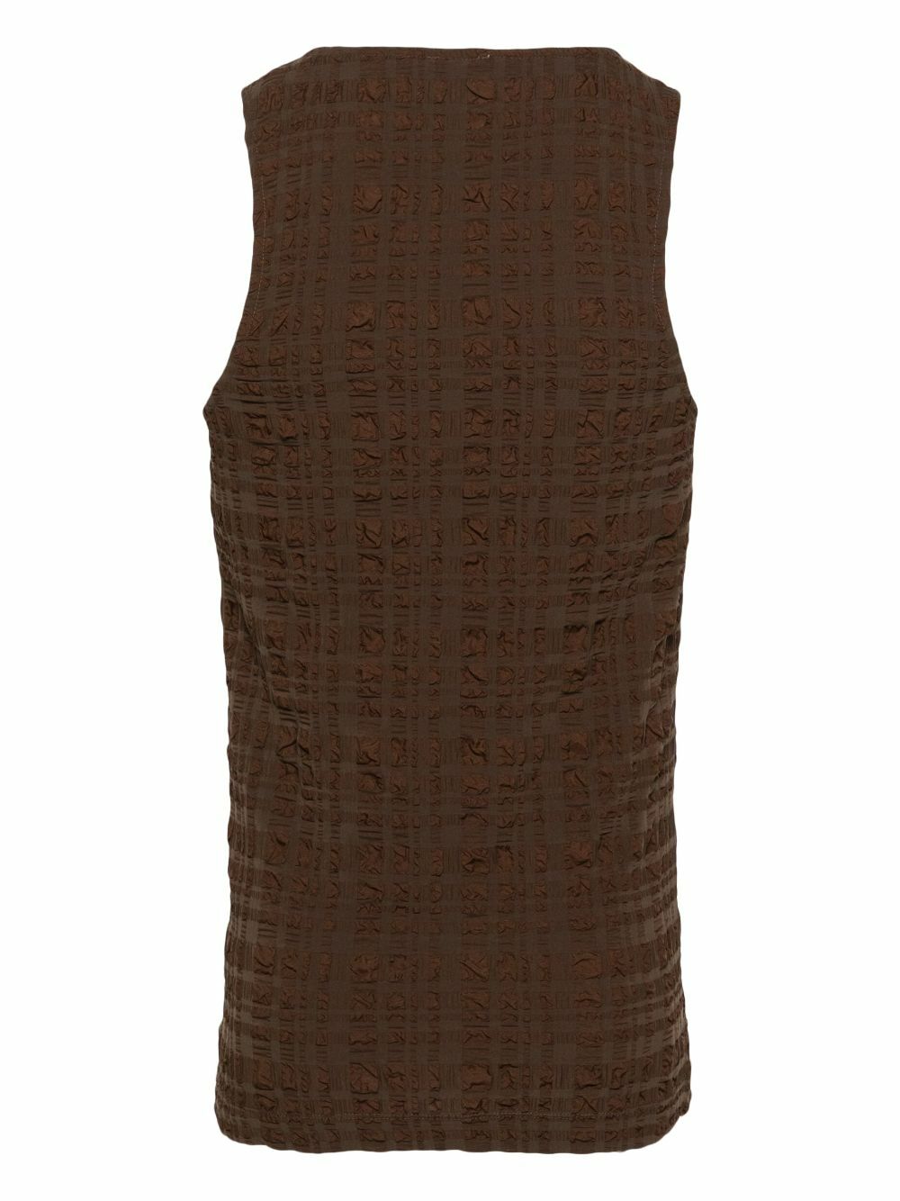 Nanushka Brown Seersucker Tank Top
