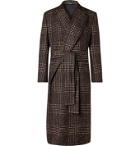 Dolce & Gabbana - Prince of Wales Checked Woven Wrap Coat - Brown