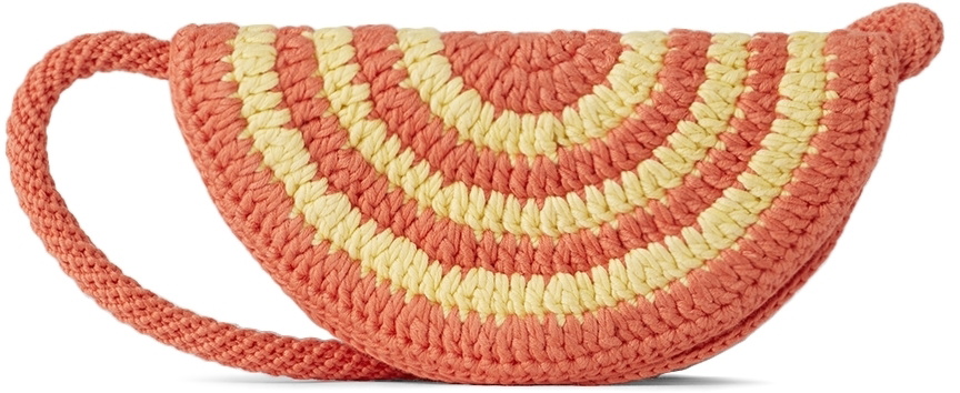 Misha & Puff Kids Orange & Yellow Half Moon Bag