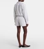 Asceno Cairo striped cotton-blend shorts