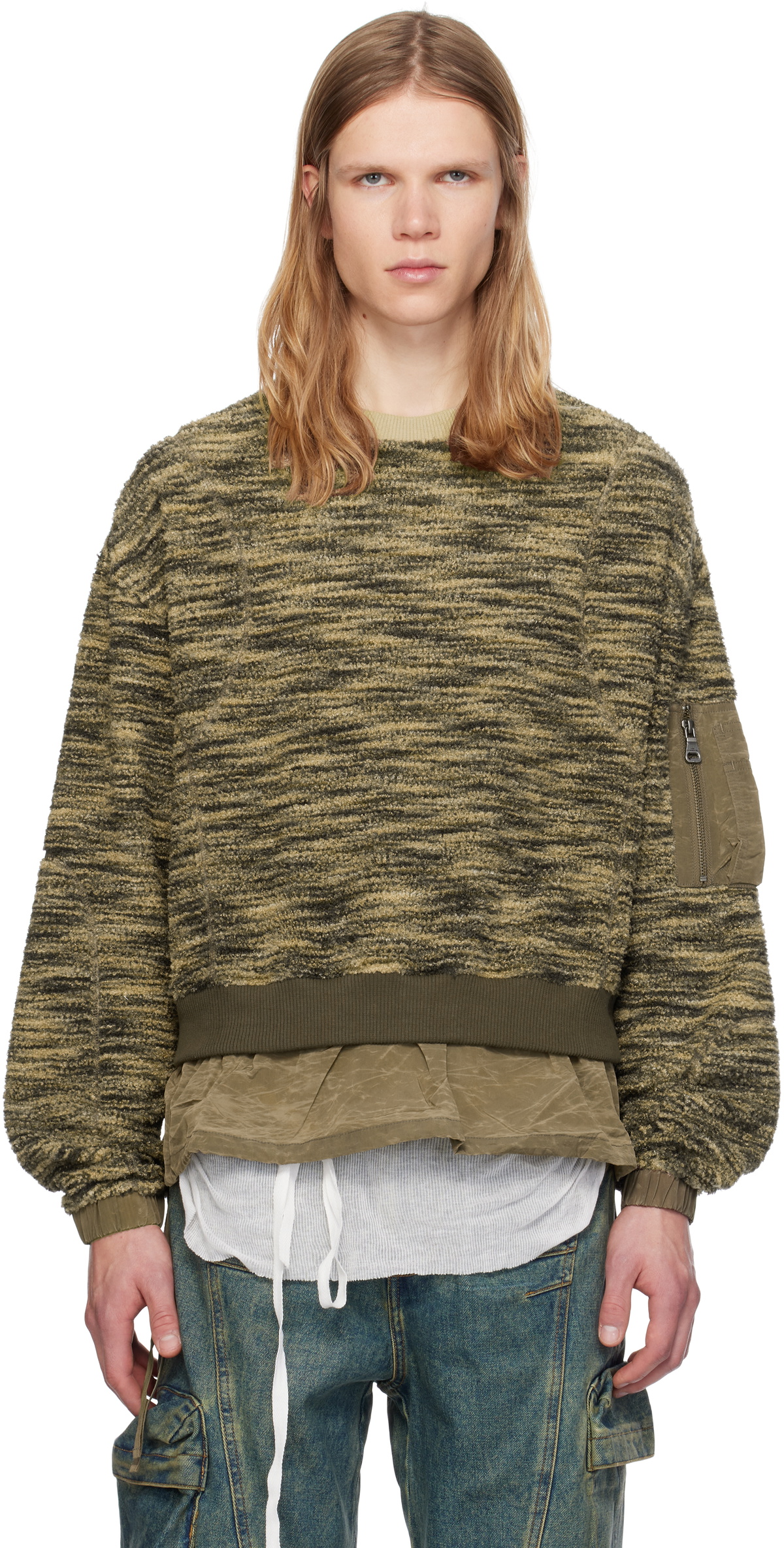 Andersson Bell Khaki Layered Fleece Sweatshirt