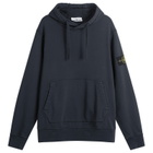 Stone Island Men's Garment Dyed Hoodie in Navy Blue