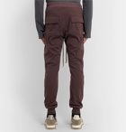 Rick Owens - Slim-Fit Tapered Cotton-Jersey Track Pants - Burgundy