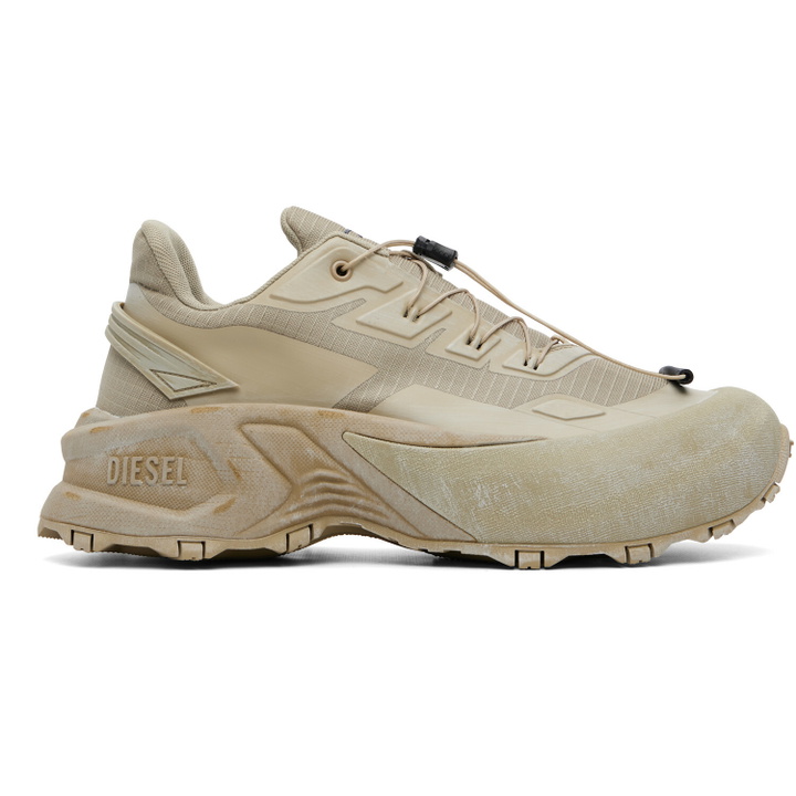 Photo: Diesel Khaki D-Cage Distressed Chunky Sneakers