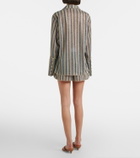 Oséree Lumière striped shorts