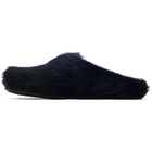 Marni Navy Fussbett Sabot Slip-on Loafers