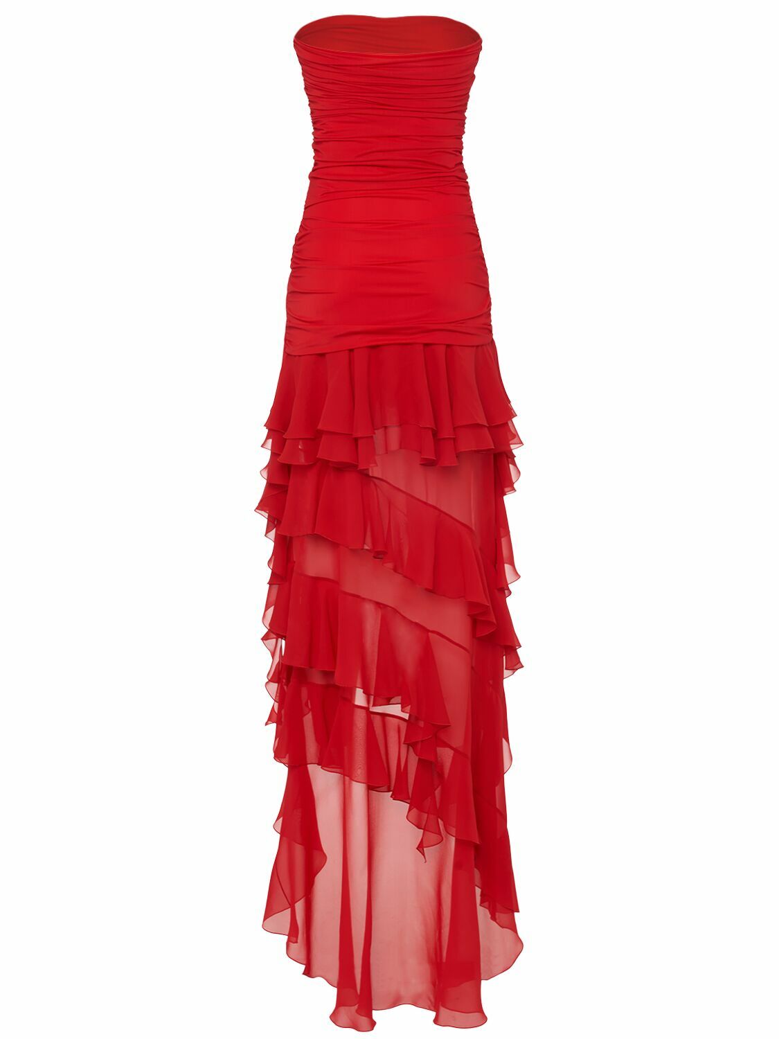 open lace back dress Blumarine Blugirl RUNWAY Silk Floral Dress with Ruffles (S and XS) – Ciao  Kasia main image 0