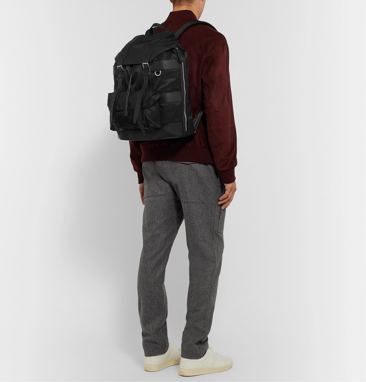 Berluti - Leather-Trimmed Nylon Backpack - Black Berluti